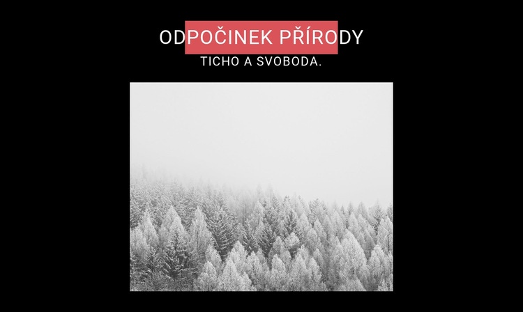 Odpočinek přírody Šablona