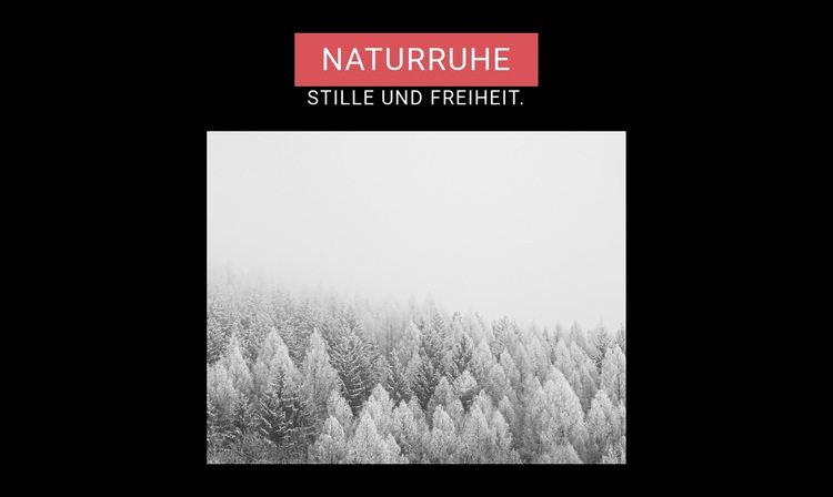 Naturruhe Vorlage