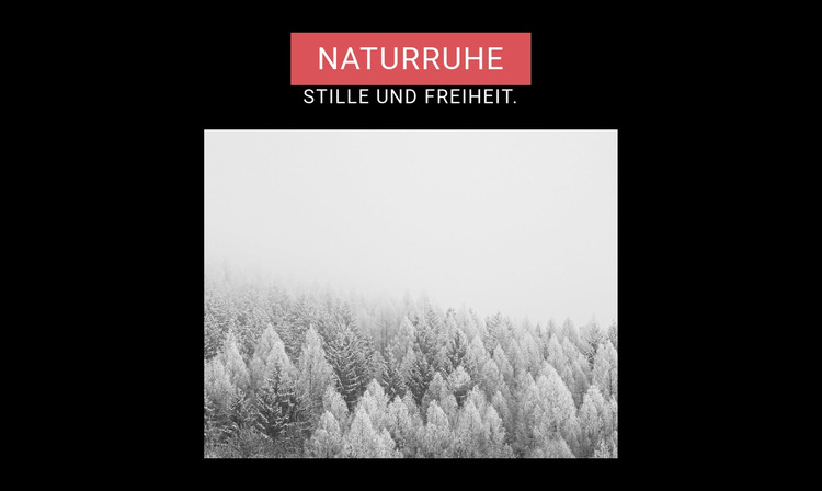 Naturruhe Website-Vorlage