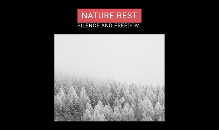 Nature rest Elementor Template Alternative