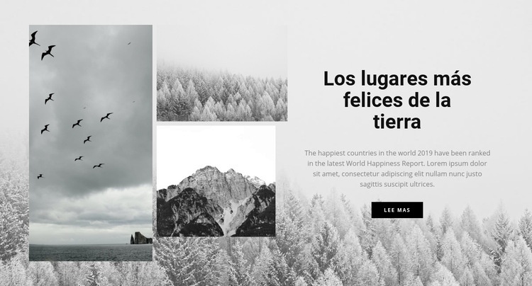 Los lugares mas felices Diseño de páginas web