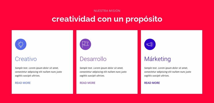 Creatividad con propósito Maqueta de sitio web