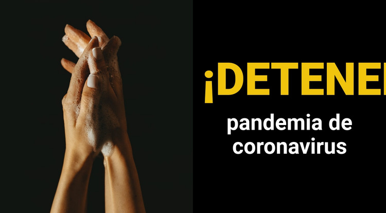 Pandemia de coronavirus Plantilla de sitio web