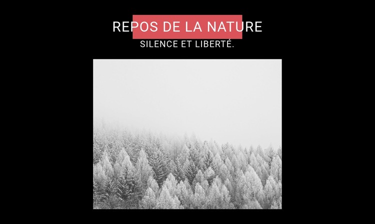 Repos de la nature Modèle HTML5