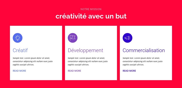 Créativité avec un but Modèle HTML5