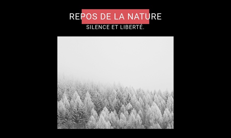 Repos de la nature Modèle