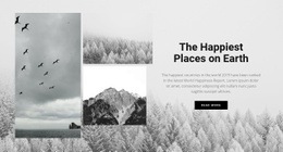 The happiest places - Html Code Example by Nicepage