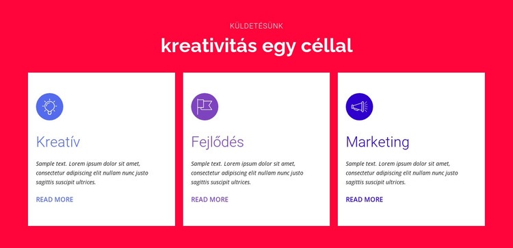 Kreativitás céllal WordPress Téma