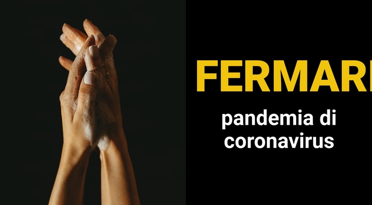 Pandemia di coronavirus Costruttore di siti web HTML