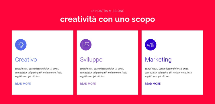 Creatività con uno scopo Modello HTML