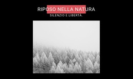 Riposo Nella Natura - Modello HTML5 A Pagina Singola