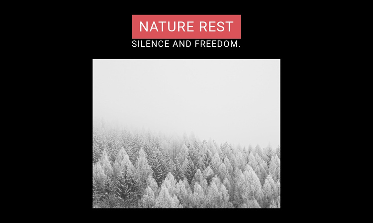 Nature rest One Page Template