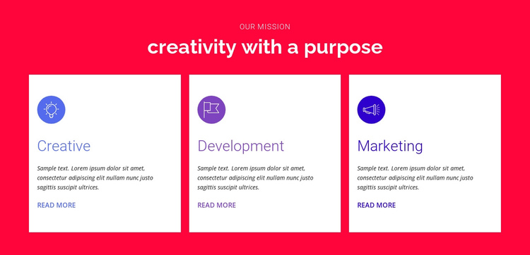 Creativity with a Purpose One Page Template