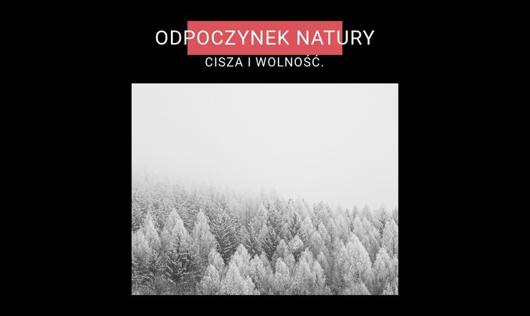 Odpoczynek natury Wstęp