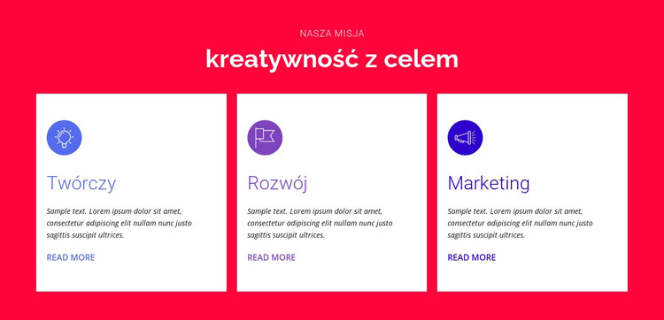 Kreatywność z celem Szablon HTML