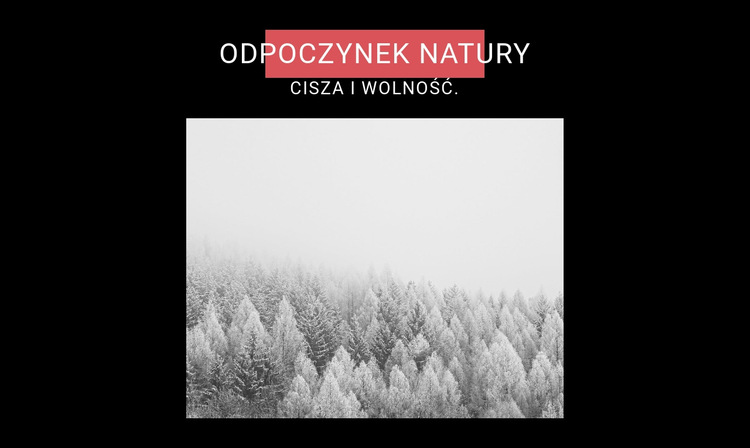 Odpoczynek natury Szablon witryny sieci Web