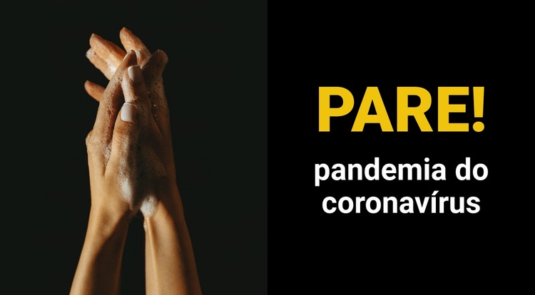 Pandemia do coronavírus Maquete do site