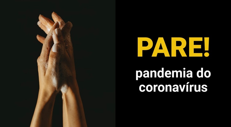 Pandemia do coronavírus Landing Page