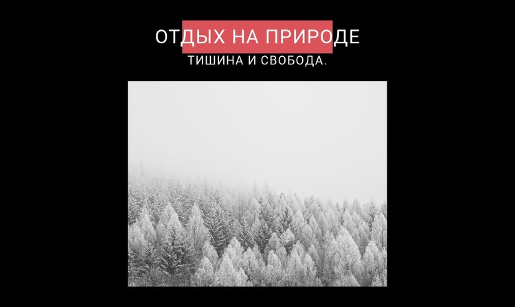 Отдых на природе Шаблон веб-сайта