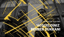 Berber Dükkanı - Tek Sayfalık Web Sitesi Şablonu