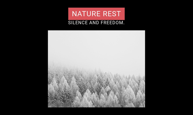 Nature rest Website Mockup