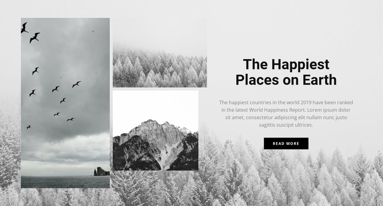 The happiest places Landing Page