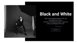 HTML5 Responsive For Black And White Studio