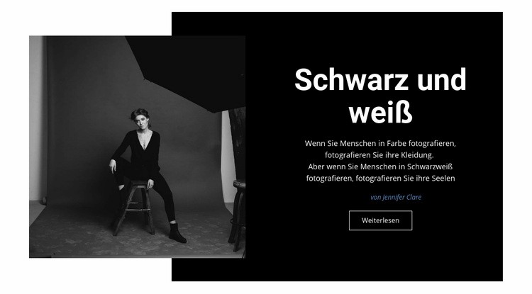 Schwarz-Weiß-Studio HTML Website Builder