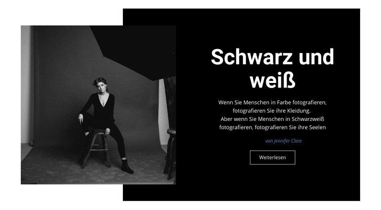 Schwarz-Weiß-Studio HTML5-Vorlage