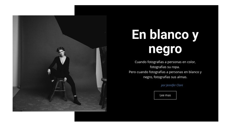 Estudio blanco y negro Plantilla CSS