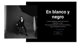 Estudio Blanco Y Negro Plantilla De Una Página