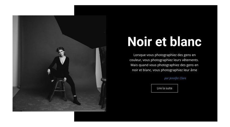 Studio noir et blanc Modèle HTML5