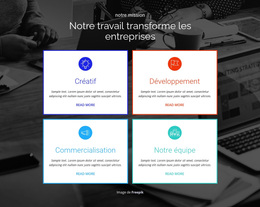 Notre Travail Transforme Votre Entreprise Thème WordPress