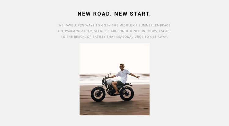 New road new start Html Website Builder