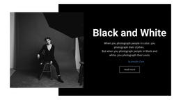 Black And White Studio - HTML5 Landing Page