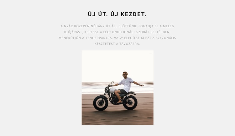 Új út, új kezdet Sablon