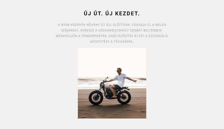 Új út, új kezdet Weboldal sablon