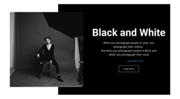 Black And White Studio - One Page Html Template
