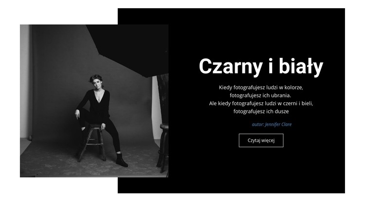 Studio czarno-białe Szablon CSS