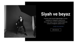 Siyah Beyaz Stüdyo Için HTML5 Duyarlı
