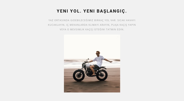 Yeni yol yeni başlangıç Şablon