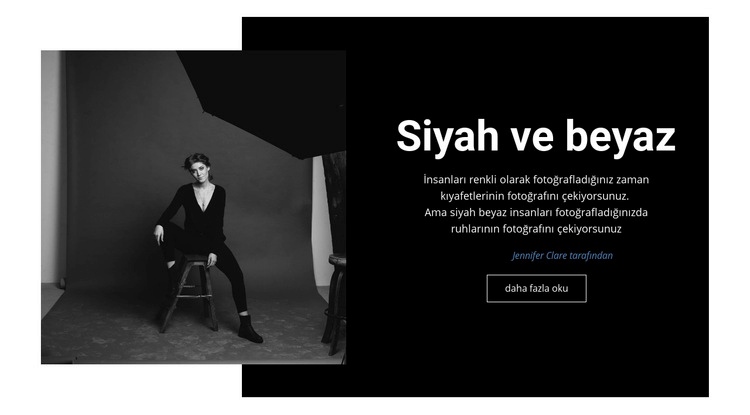 Siyah beyaz stüdyo Web Sitesi Mockup'ı