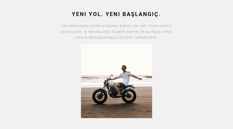 Yeni yol yeni başlangıç Web Sitesi Şablonu