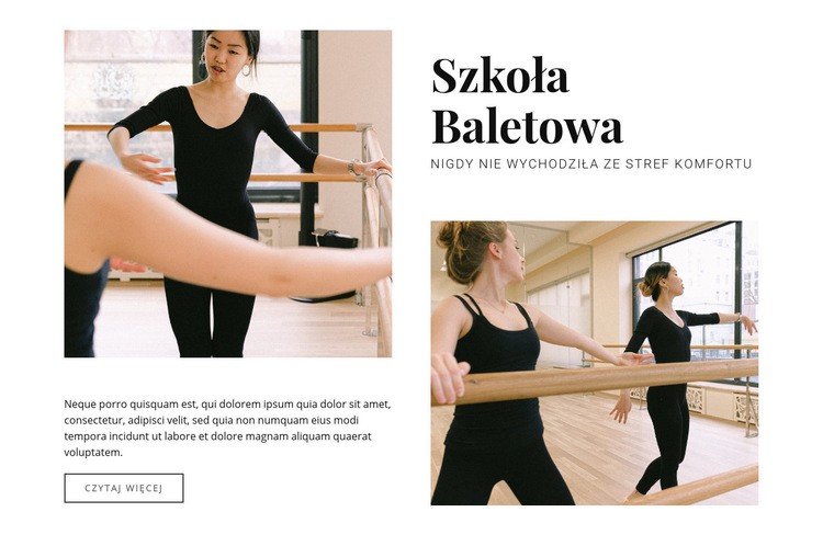 Szkoła baletowa Szablony do tworzenia witryn internetowych
