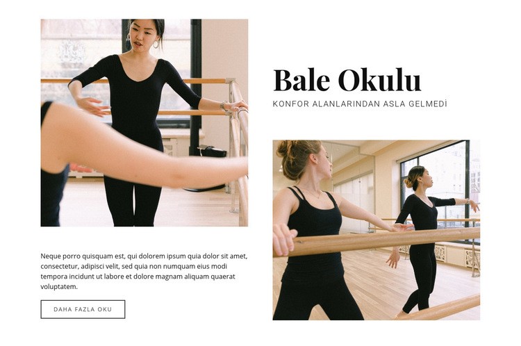 Bale okulu Bir Sayfa Şablonu