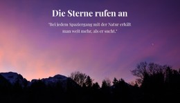 Website-Seite Für Den Sternenhimmel Studieren