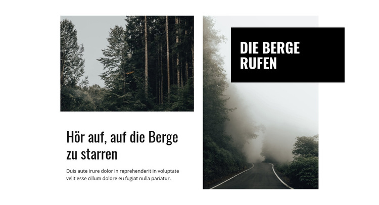 Berg und Natur Website-Vorlage