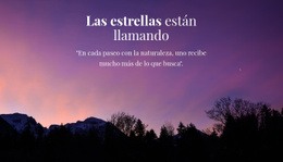 Página De Inicio Del Producto Para Estudiando El Cielo Estrellado