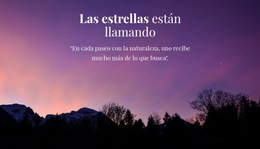 Estudiando El Cielo Estrellado: Plantilla De Sitio Web Sencilla