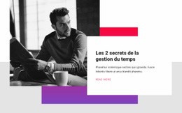 Superbe Conception Web Pour Secrets De La Gestion Du Temps